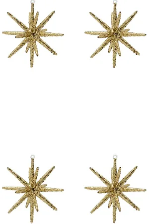 House Doctor Ornaments, Hdspike, Brown W. Glitter Gold