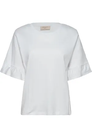 Freequent T-Shirt From Freequent In A Soft Material. The T-Shirt Has A Simple Silhouette W White