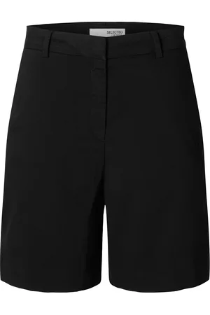 SELECTED Slfvienna Hw Wide Shorts Black