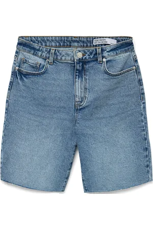 VERO MODA Vmcleo Hr Long Dnm Shorts Mix Noos Blue