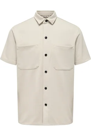 Only & Sons Onsnewkodyl Reg Ss Shirt Cream
