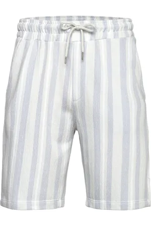 Lindbergh Striped Terry Shorts With Elastic W Patterned