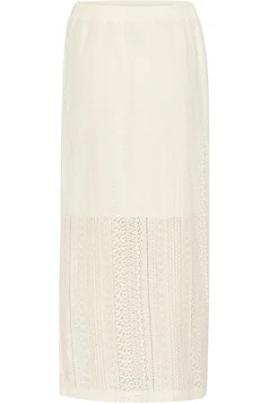 Cream Crrubby Lace Skirt