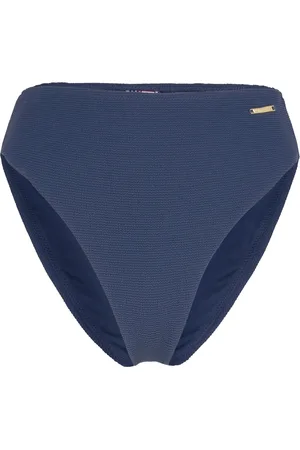Lexington Textured Bikini Bottom Navy