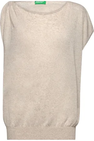 Benetton Boat-Neck Sweater. White