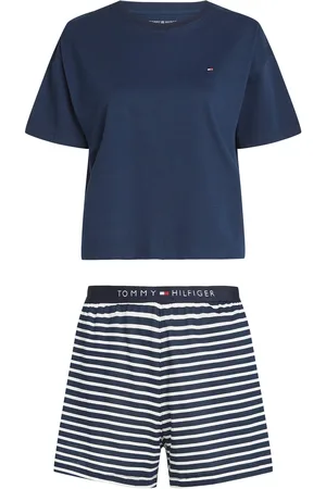 Tommy Hilfiger Ss Prt Pj Short Set Blue