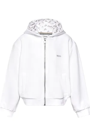 HUGO BOSS Hooded Cardigan White