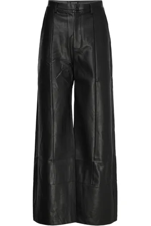 Bardot Marlowe Pu Wide Leg Pant Black