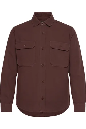 Mads Norgaard Dyed Canvas Skyler Shirt Fav Brown
