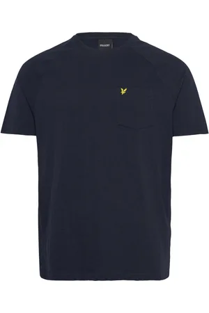 Lyle & Scott Linen Blend Raglan T-Shirt Navy