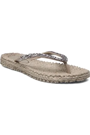Ilse Jacobsen Flip Flop With Rhinest S Cream