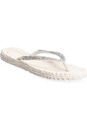 Ilse Jacobsen Flip Flop With Rhinest S Cream