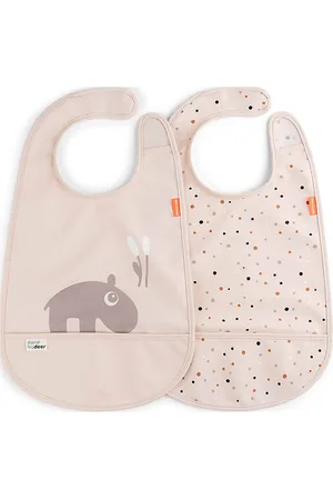 Done by Deer Bib W/Velcro 2-Pack Ozzo Powder D By Deer Patterned