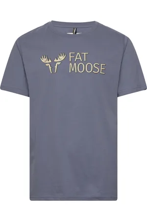 Fat Moose Fm Logo Organic Tee Blue