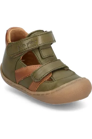 Pom Pom Walkers™ Velcro Sandal Khaki