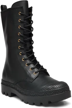 Coach Tasha Leather Boot Black