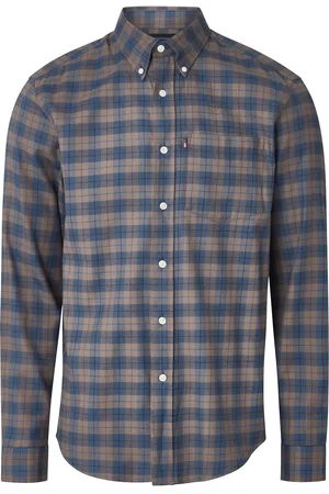 Lexington Casual Check Flannel B.d Shirt Brown