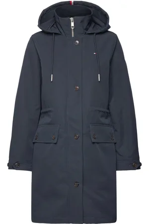 Tommy Hilfiger Essential Cotton Blend Parka Blue
