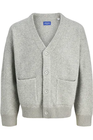 JACK & JONES Jorwinter Cropped Knit Cardigan Stydaw24 Jack & J S Grey