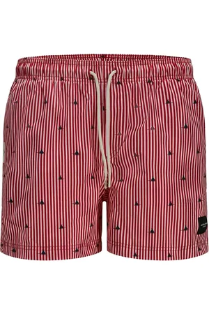 JACK & JONES Jpstmaui Jjswim Mini Stripe Akm Sn Jack & J S Red