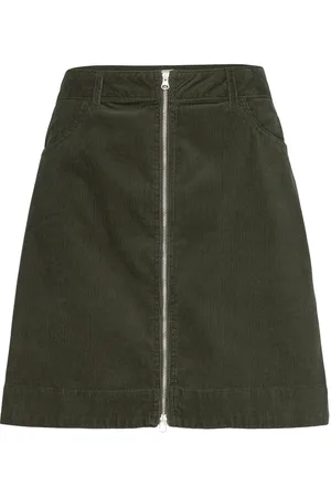 Mads Norgaard Mini Cord Riva Skirt Khaki