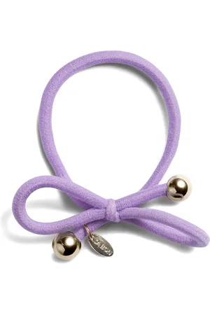 IA BON Hair Tie With Gold Bead - Lilac Purple
