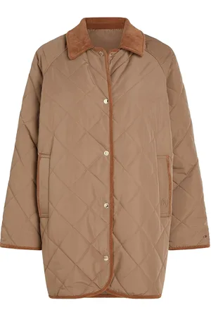 Tommy Hilfiger Md Lw Quilted Reversible Coat Brown
