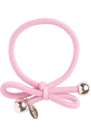 IA BON Hair Tie With Gold Bead - Light Pink Pink