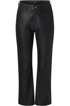 Lexington Lola High-Rise Leather Pants Black