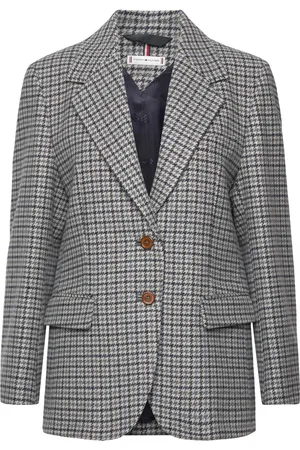 Tommy Hilfiger Over D Wool Check Sb Blazer Black