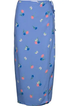 Envii Enwatermelon Midi Skirt Aop 7014 Blue