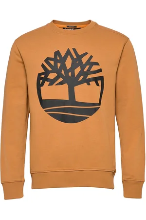Timberland Kennebec River Tree Logo Crew Neck Sweatshirt Wheat Boot/Black Orange