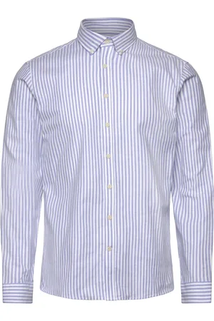 Lindbergh Striped Superflex Oxford L/S Blue