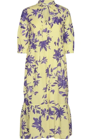 Tamaris Anshun Aop Boho Dress Yellow