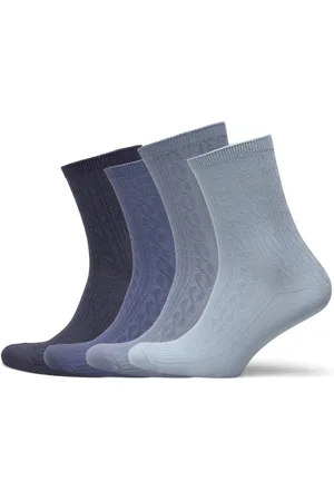 Lindex Sock 4 P Cable Blue