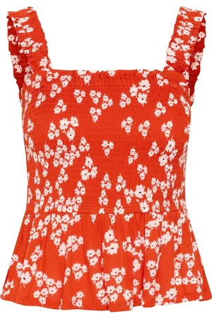 Kaffe Kaamber Smock Top Red