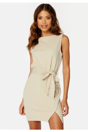 BUBBLEROOM BUBBLEROO Lorna sleeveless dress Light beige