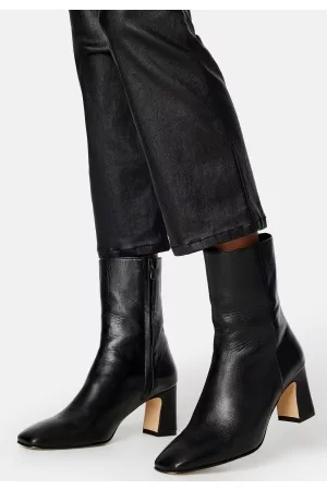BUBBLEROOM CC Leather Heeled Boots Black 36