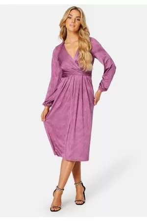 BUBBLEROOM Wrap Tie Midi Dress 34