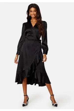 Object Objsateen Wrap Dress 34
