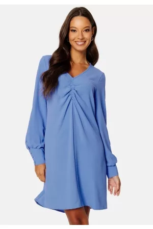ONLY Kvinder Læder kjoler - Mette LS V-Neck Dress Provence XL