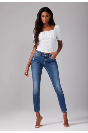 VERO MODA Kvinder Skinny - Robyn LR Skinny Pushup Jeans Medium Blue Denim XS/32