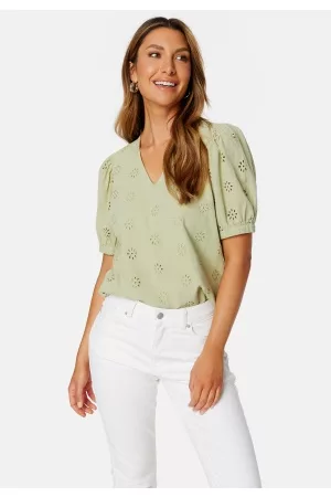 VERO MODA Kvinder Toppe - Maja 2/4 V-Neck Top Reseda M