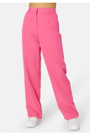 VILA Kvinder Habitbukser - Kammas HW Tailored Pant Fandango Pink 34