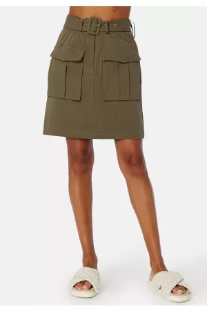 VILA Kvinder Nederdele - Vala HW Cargo Skirt Ivy Green 36