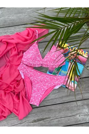 BUBBLEROOM Kvinder Bikinier - Lenita Bikini Set Pink / Floral 34