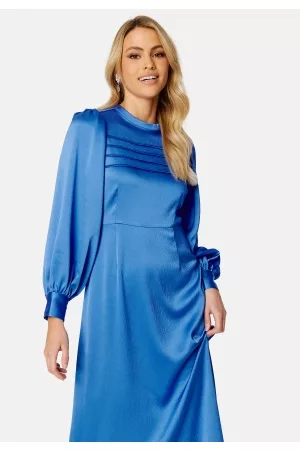 BUBBLEROOM Kvinder Læder kjoler - Wanda Dress Blue 38