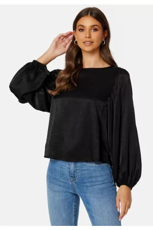 BUBBLEROOM Kvinder Casual skjorter - Charli baloon sleeve blouse Black 36