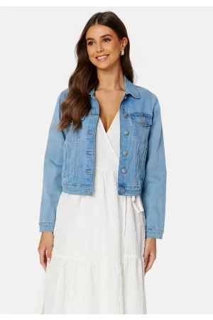 Happy Holly Kvinder Cowboyjakker - Lottie Denim Jacket Light blue 36