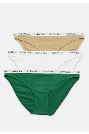 Calvin Klein Kvinder Bikinier - Bikini 3PK BP4 FOLIAGE/WHITE/TR L